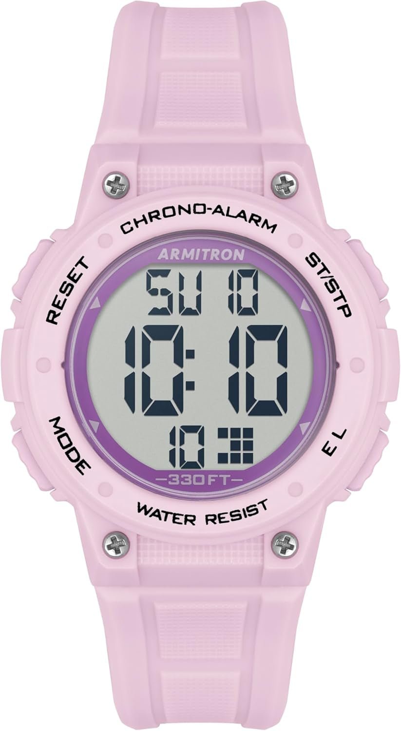 Armitron Sport Women's Digital Chronograph Watch Resin Strap - Inside The Bars