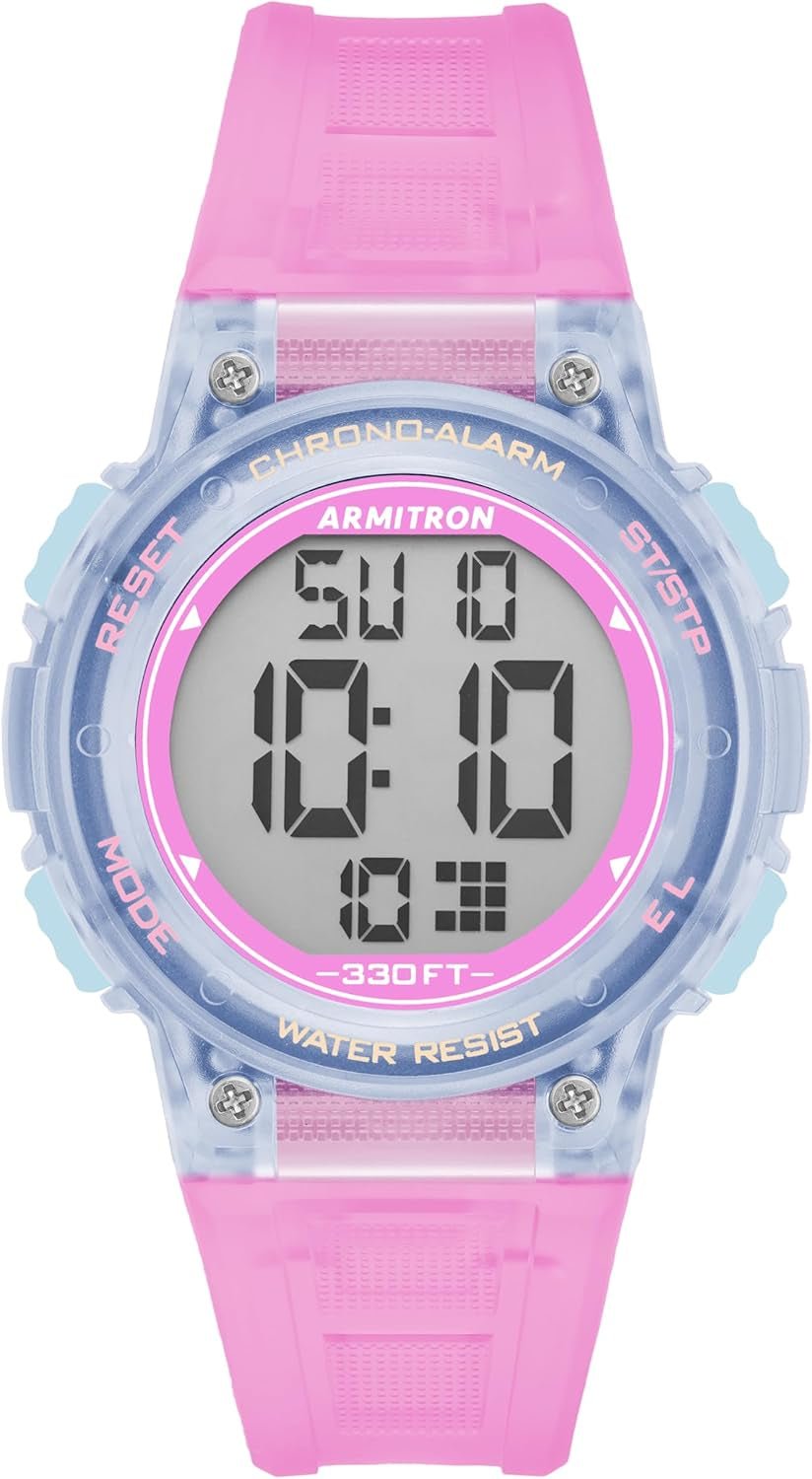 Armitron Sport Women's Digital Chronograph Watch Resin Strap - Inside The Bars