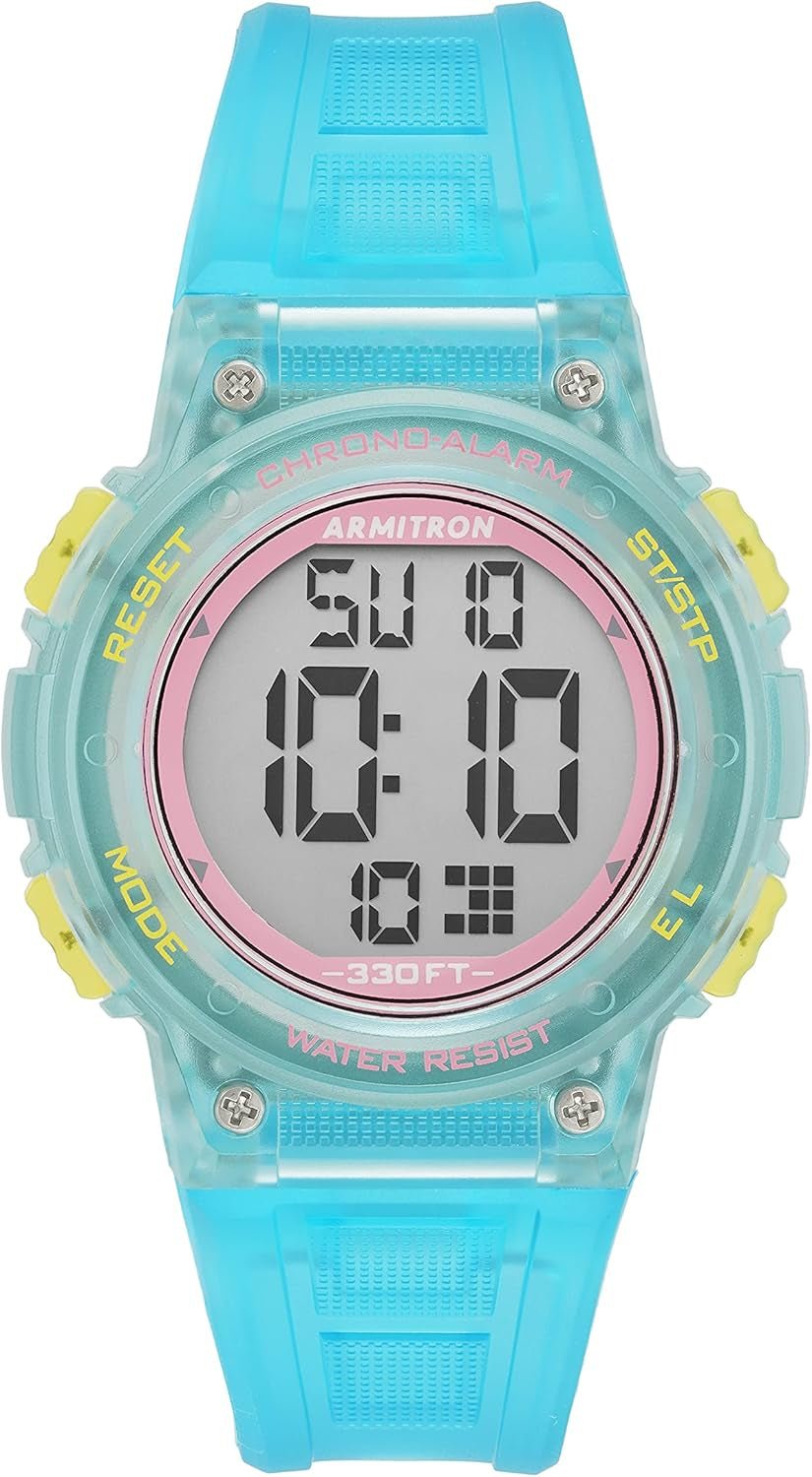 Armitron Sport Women's Digital Chronograph Watch Resin Strap - Inside The Bars