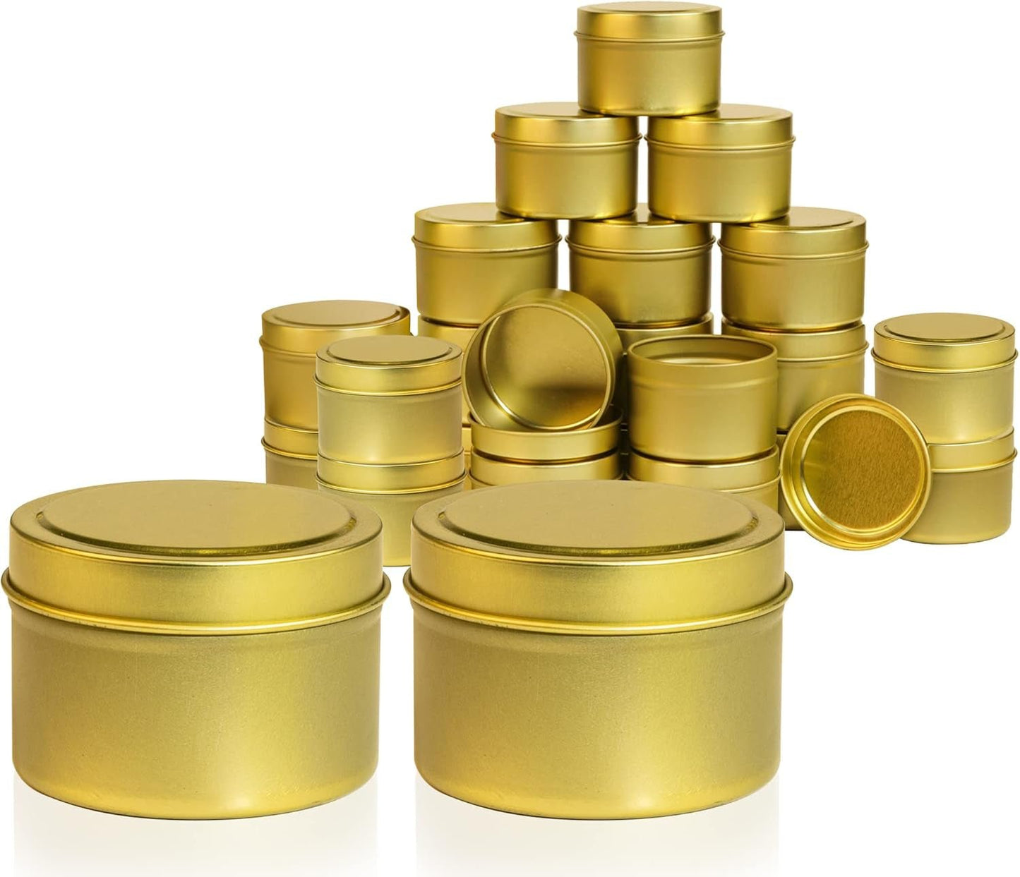 Aroparc 4oz Black Candle Tins 24 Piece Bulk Set for Candle Making - Inside The Bars