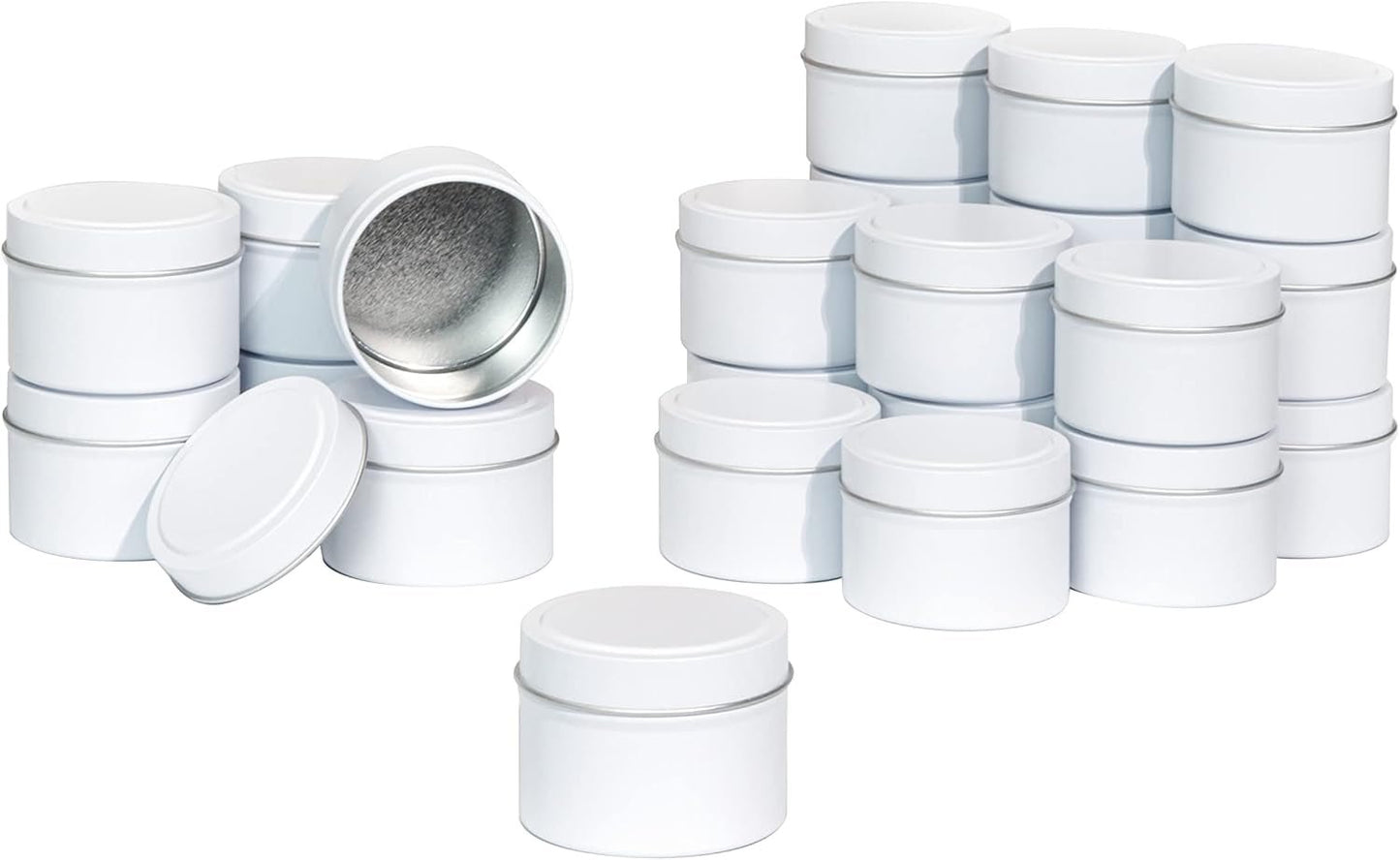 Aroparc 4oz Black Candle Tins 24 Piece Bulk Set for Candle Making - Inside The Bars