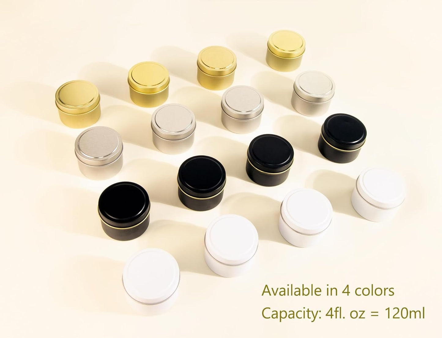 Aroparc 4oz Black Candle Tins 24 Piece Bulk Set for Candle Making - Inside The Bars