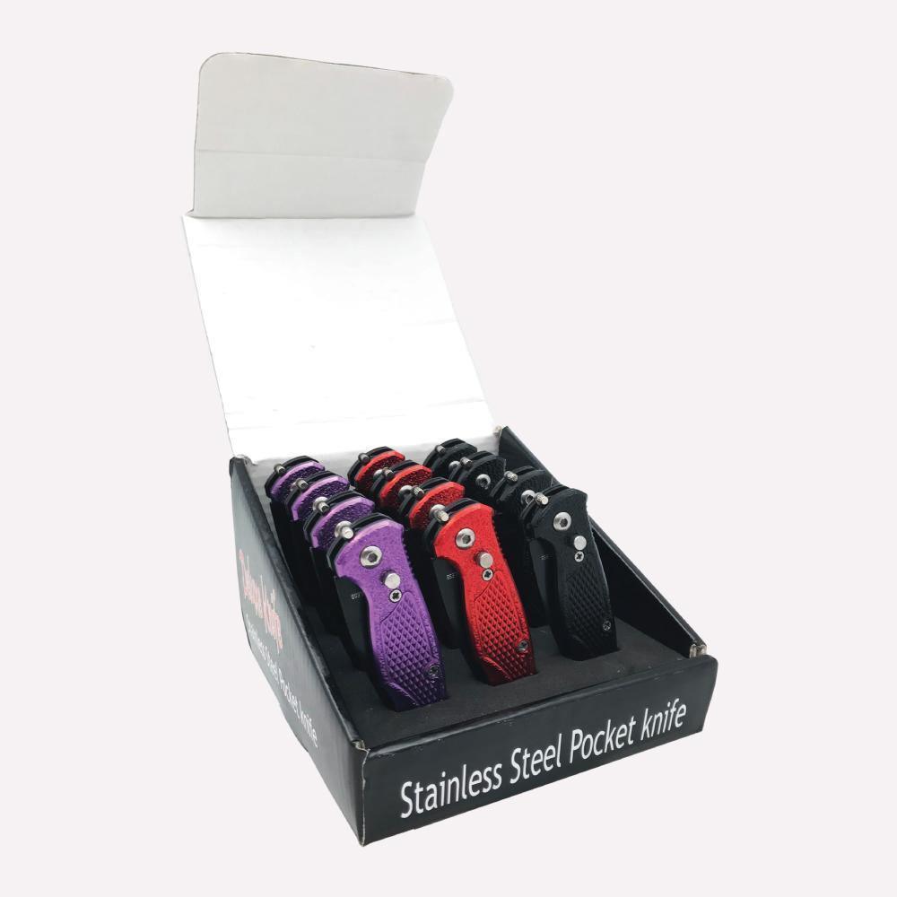 Assorted 12 - Piece Stainless Steel Knife Display - Inside The Bars