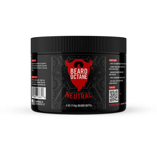 Beard Octane Neutral Natural Beard Butter with Shea 4 oz - Inside The Bars
