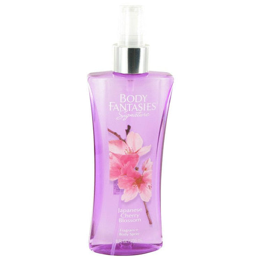 Body Fantasies Signature Japanese Cherry Blossom by Parfums De Coeur Body Spray 8 oz for Women - Inside The Bars