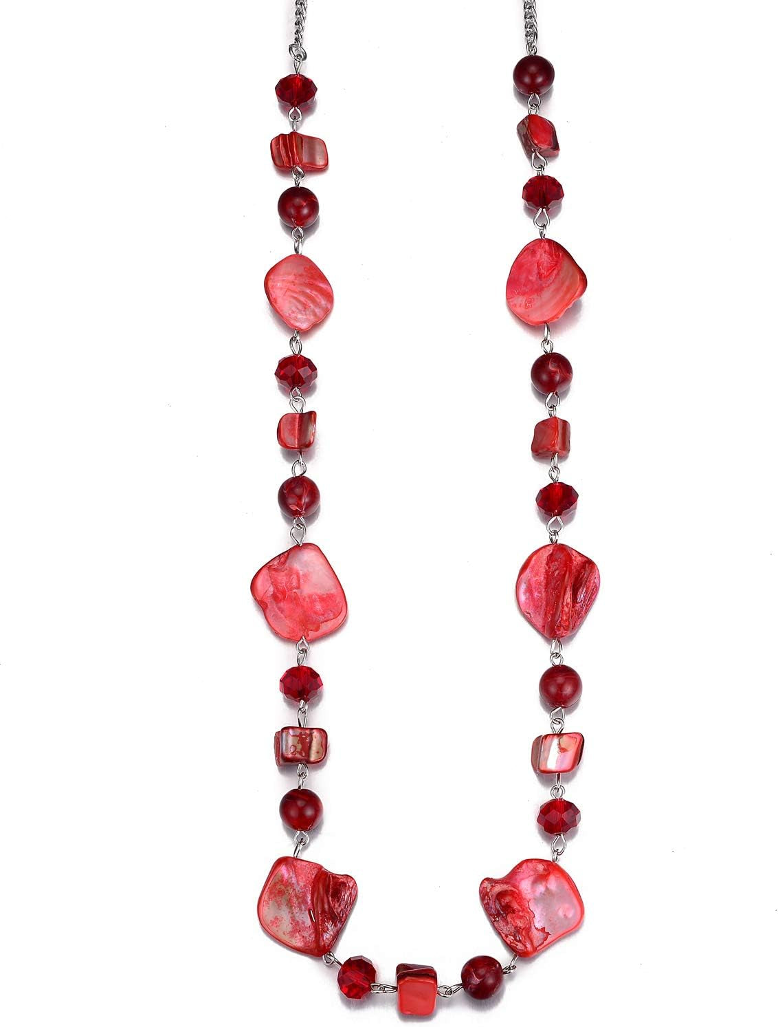 Pearl & Club Long Beaded Necklaces for Women - Fashion Jewelry Sweater Chain Gifts