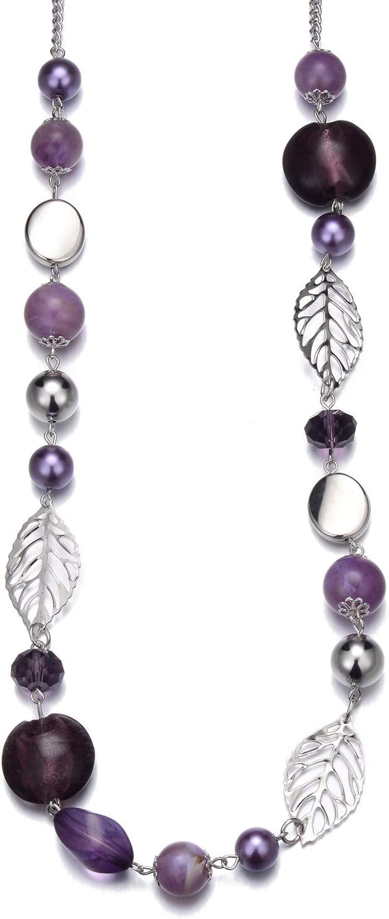 Pearl & Club Long Beaded Necklaces for Women - Fashion Jewelry Sweater Chain Gifts