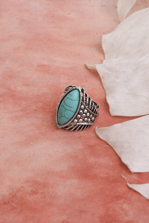 Classic Marquise Turquoise Ring for Elegant Style