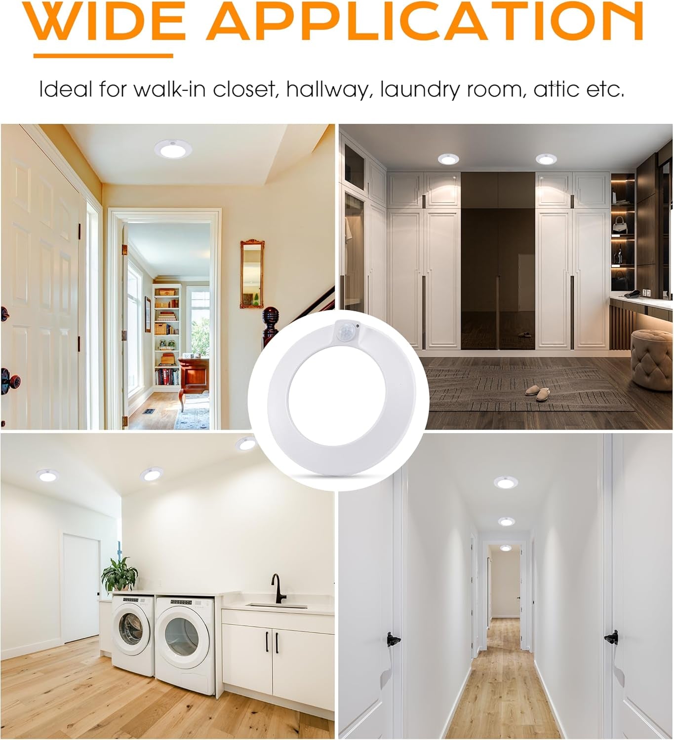 Cloudy Bay 4 - Pack Motion Sensor Indoor Ceiling Light - Inside The Bars