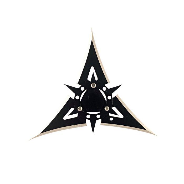 Compact 3 - Point Black Steel Throwing Star with Carry Pouch - Inside The Bars