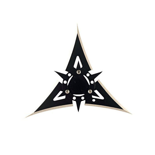 Compact 3 - Point Black Steel Throwing Star with Carry Pouch - Inside The Bars