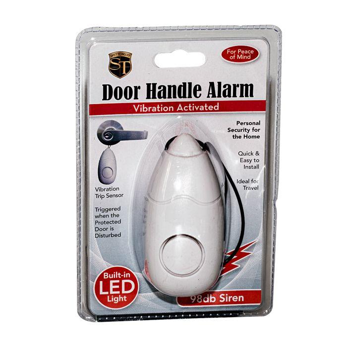 Compact 98dB Vibration - Activated Door Alarm with Flashlight - Inside The Bars