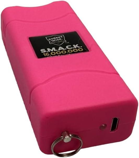 Compact Empowerment Self - Defense Keychain Set - Hot Pink Stun Gun & Pepper Gel - Inside The Bars