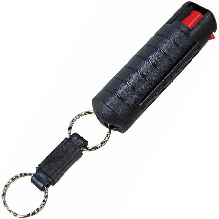 Compact Fox Labs Stream Pepper Spray with Key Ring - 0.5 oz Hard Case - Inside The Bars