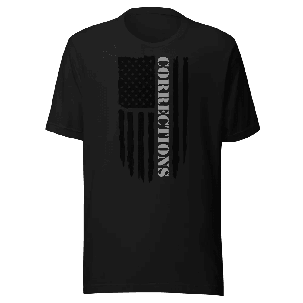 Corrections Tee with Flag Design - Inside The Bars