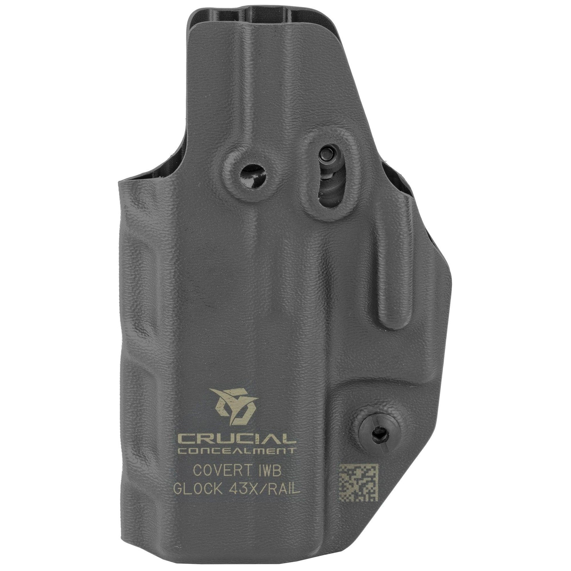 Crucial Iwb For Glock 43/43x Ambi Bk Kydex Holster - Inside The Bars