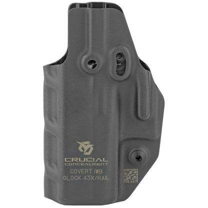 Crucial Iwb For Glock 43/43x Ambi Bk Kydex Holster - Inside The Bars
