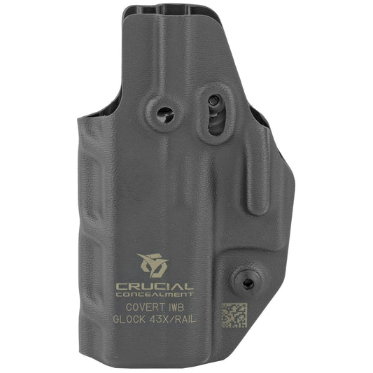 Crucial Iwb For Glock 43/43x Ambi Bk Kydex Holster - Inside The Bars