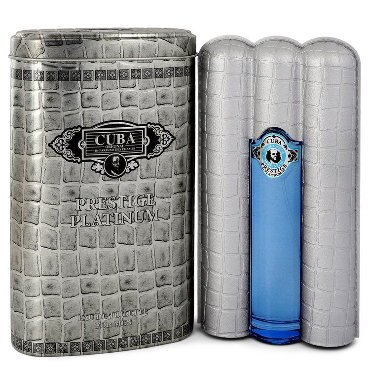 Cuba Prestige Platinum by Fragluxe Eau De Toilette Spray 3 oz for Men - Inside The Bars