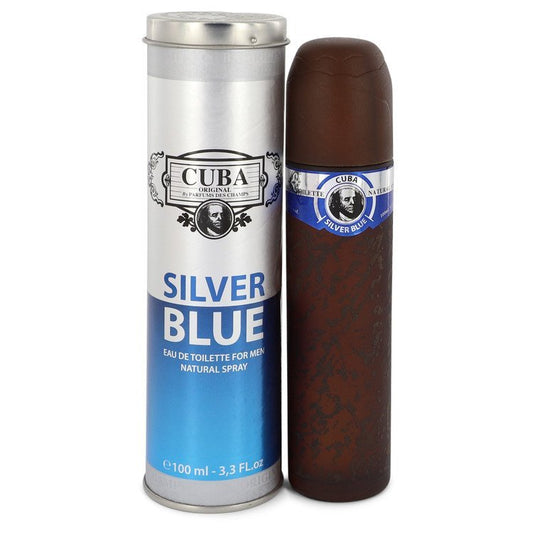 Cuba Silver Blue by Fragluxe Eau De Toilette Spray 3.3 oz for Men - Inside The Bars
