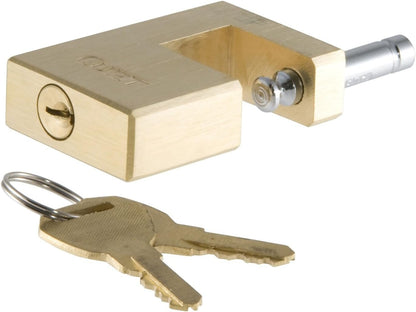 CURT 23546 Brass Trailer Tongue Coupler Lock 1/4 Inch Pin - Inside The Bars
