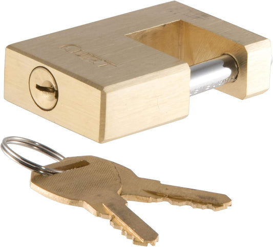 CURT 23546 Brass Trailer Tongue Coupler Lock 1/4 Inch Pin - Inside The Bars