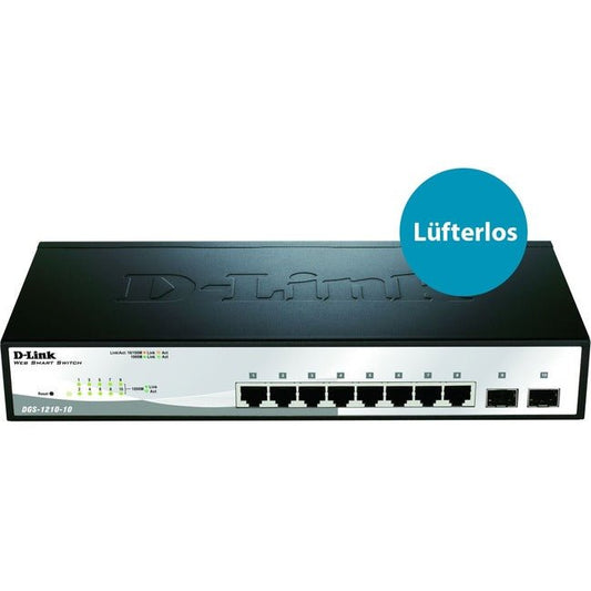 D - Link 10 - Port Gigabit Web Smart Switch With 2 SFP Ports - Inside The Bars
