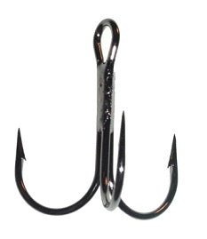 Daiichi Treble Hook Death Trap Round Bend Black Nickle #4 5ct - Inside The Bars