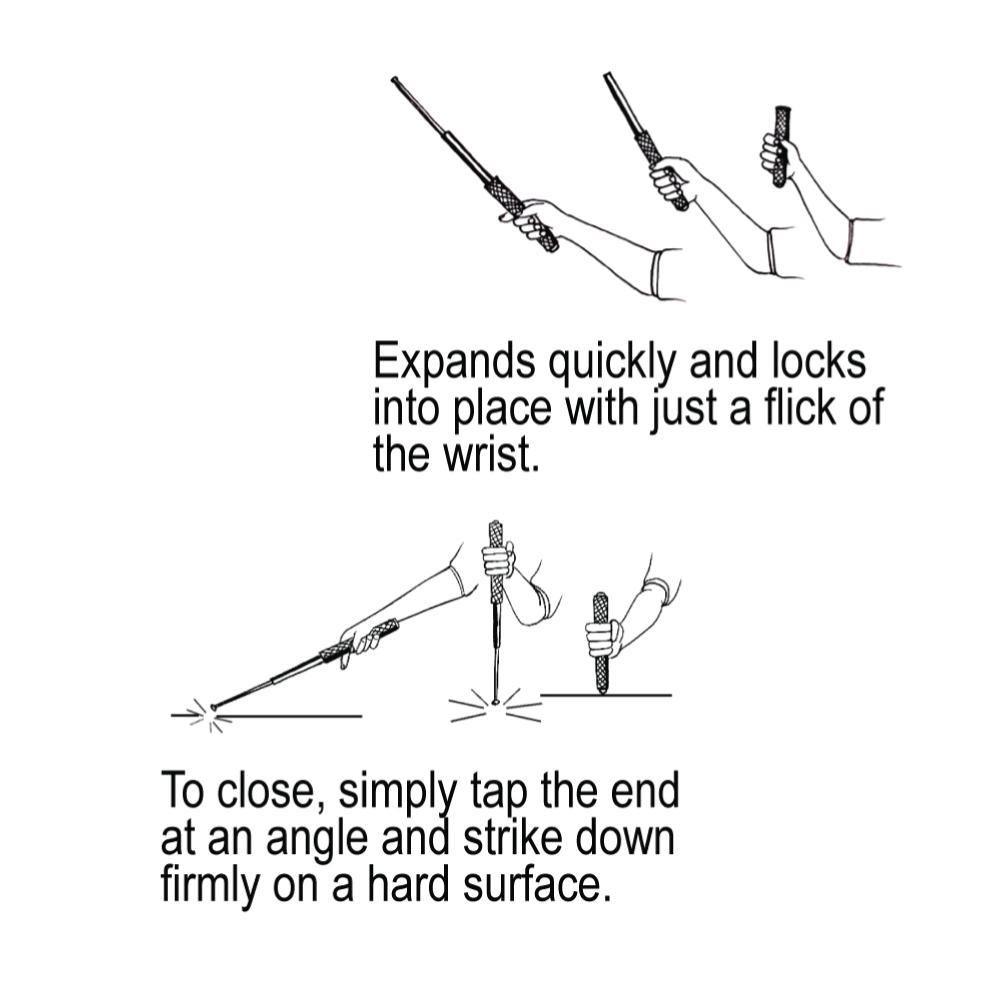 Dark Knight Expandable Steel Baton - Inside The Bars