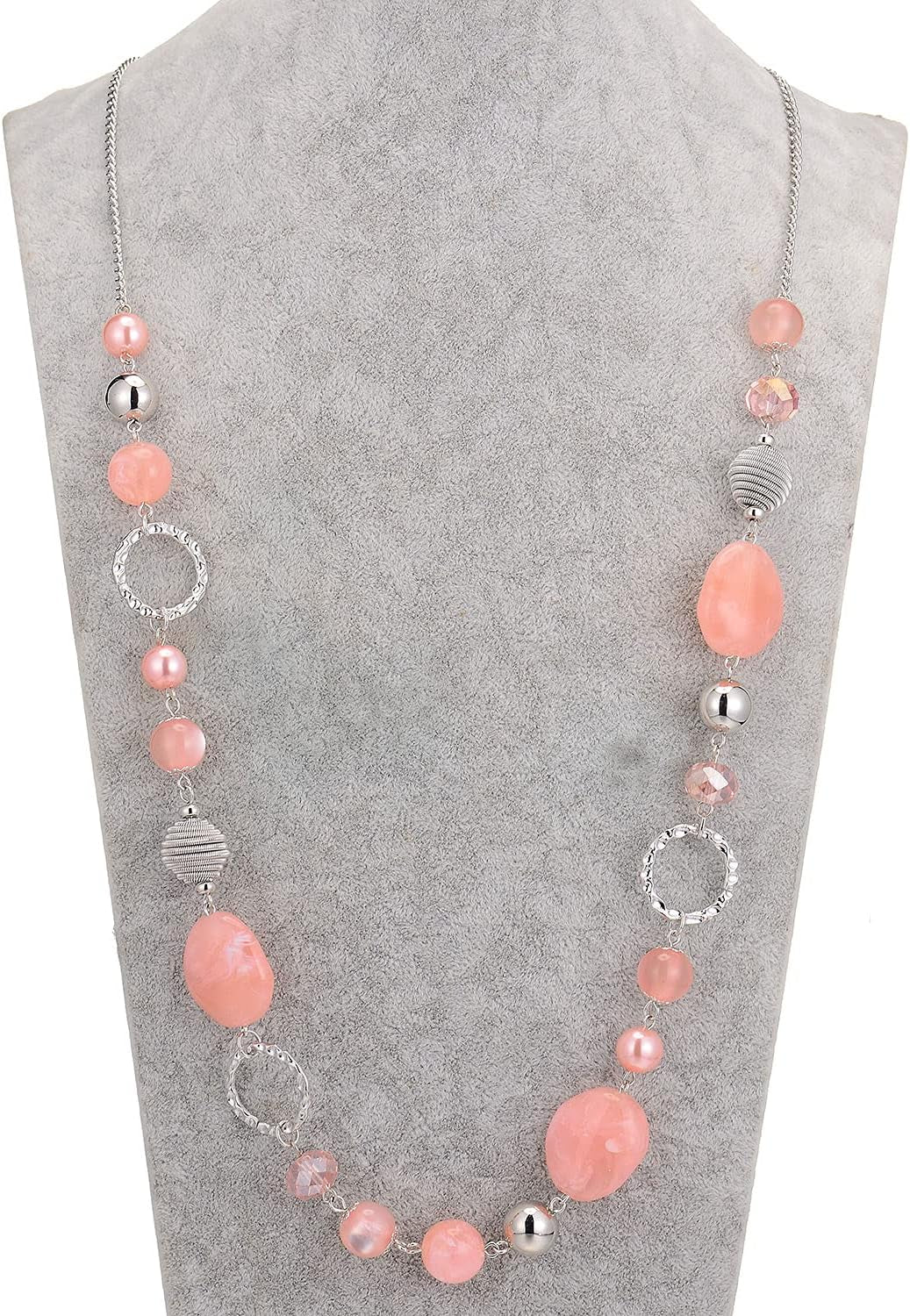 Pearl & Club Long Beaded Necklaces for Women - Fashion Jewelry Sweater Chain Gifts