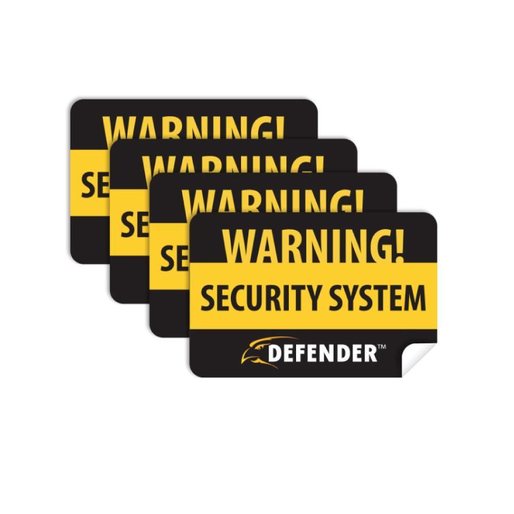 Defender Indoor Video Security System Warning Sign w/Stickers - Inside The Bars