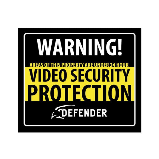 Defender Indoor Video Security System Warning Sign w/Stickers - Inside The Bars