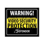 Defender Indoor Video Security System Warning Sign w/Stickers - Inside The Bars