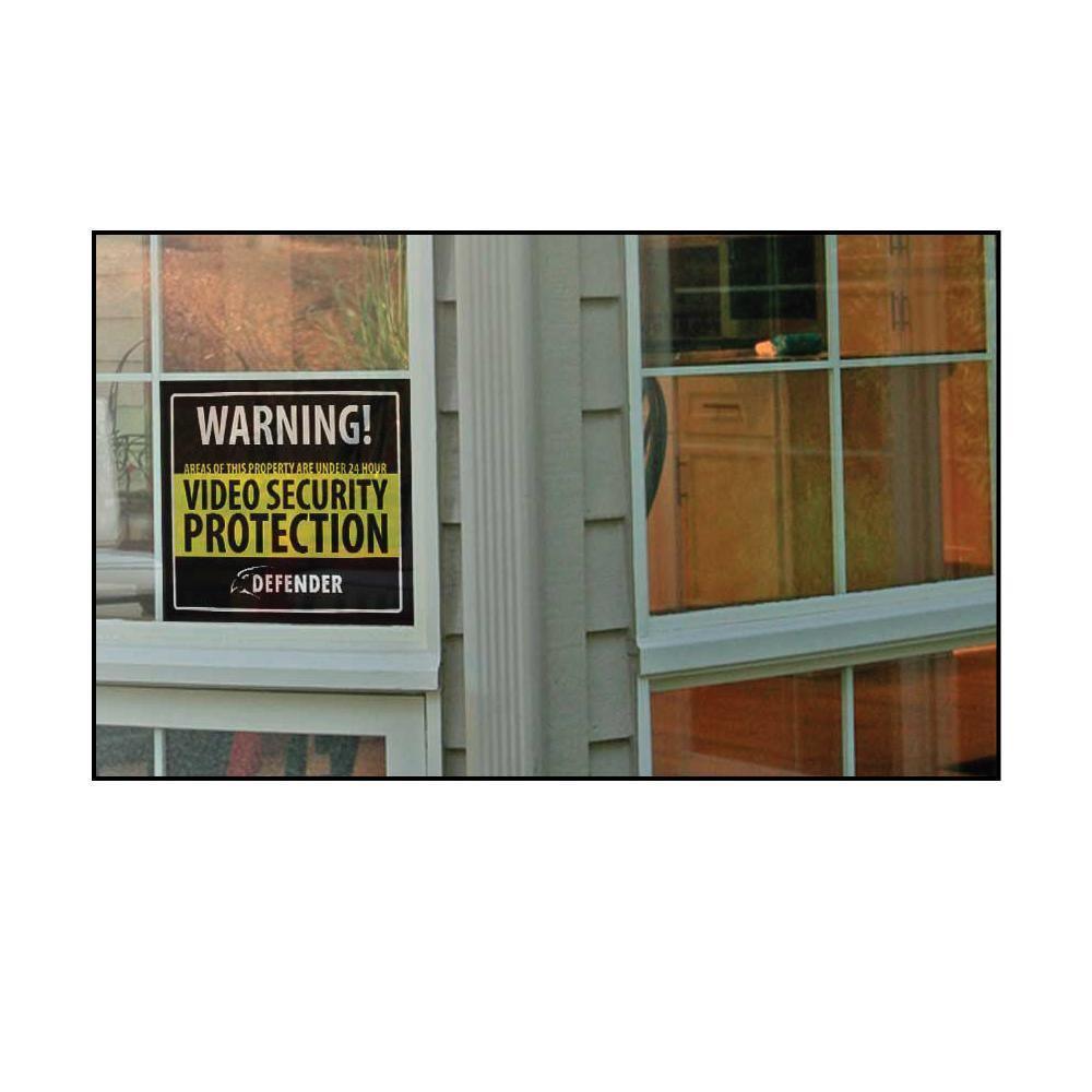 Defender Indoor Video Security System Warning Sign w/Stickers - Inside The Bars