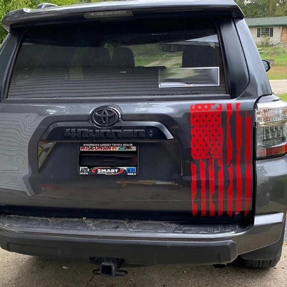 Distressed Vertical American Flag Car Decals for Pickup Trucks - Tailgate Stickers for FORD F150, DODGE RAM, GMC SIERRA - Inside The Bars