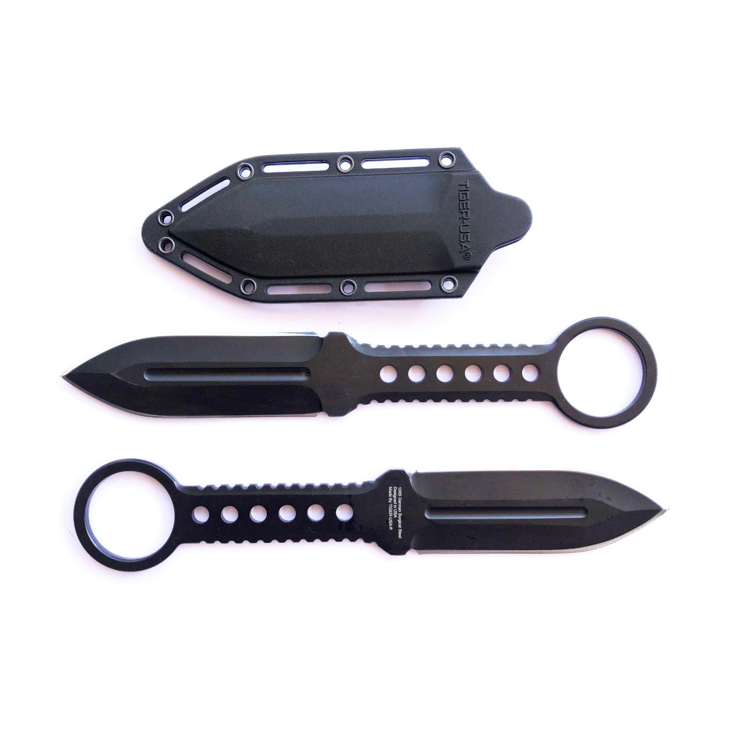 Double Edge Boot Knife Full Tang w/ Clip - Inside The Bars