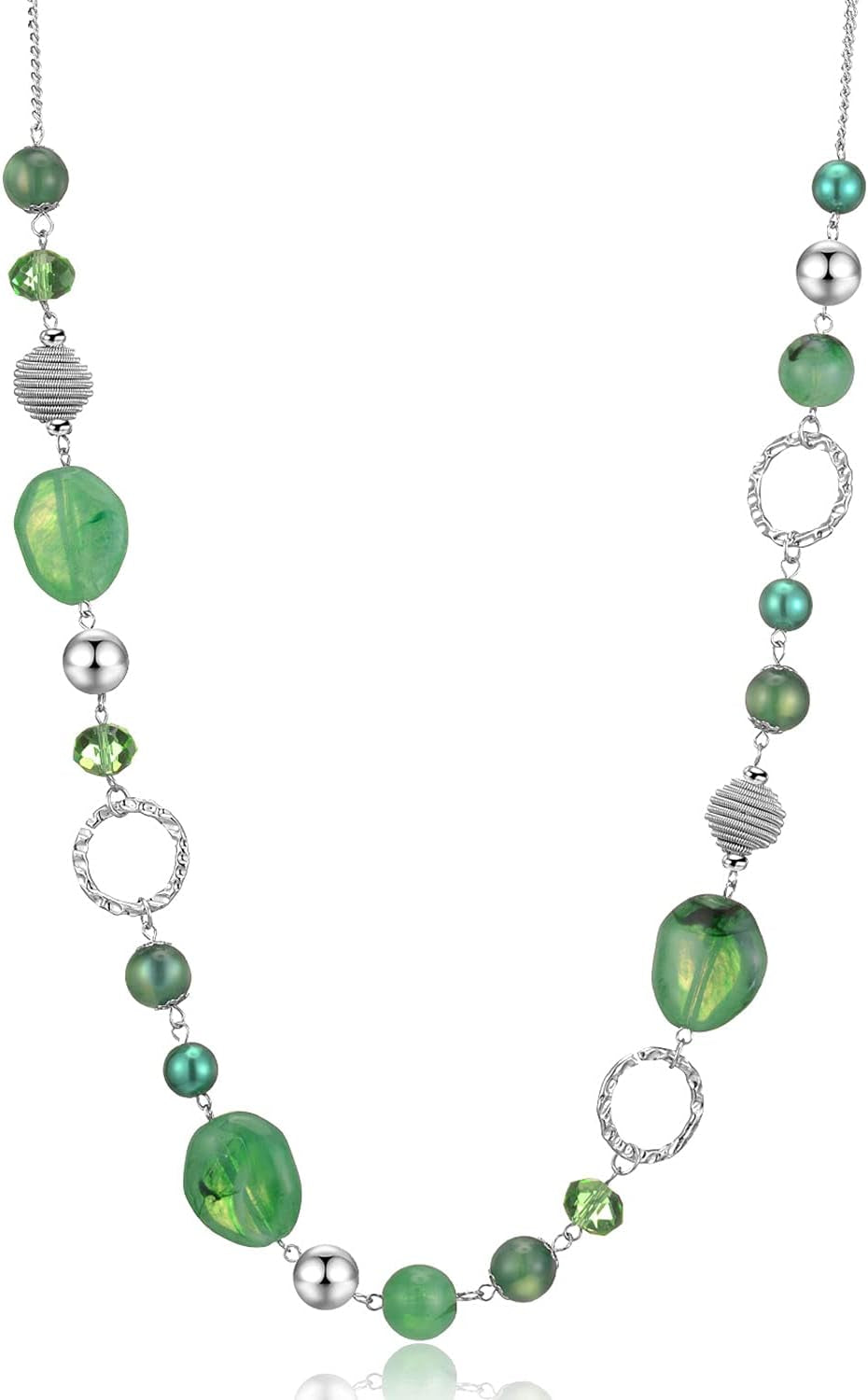 Pearl & Club Long Beaded Necklaces for Women - Fashion Jewelry Sweater Chain Gifts
