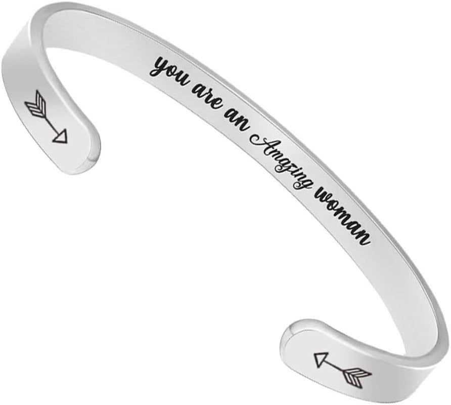 Btysun Inspirational Bracelets for Women - Thoughtful Gifts for Mother's Day, Graduation, and Birthdays - Personalized Cuff Bangles and Friendship Jewelry
