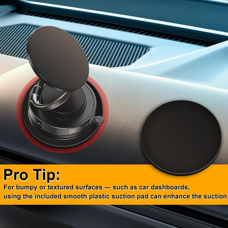 360° Rotatable Magnetic Phone Holder – Strong Suction Mount for Magsafe, Ideal for Car/Mirror/Gym/Shower/Or Smooth Surface, Compatible with All Smartphones