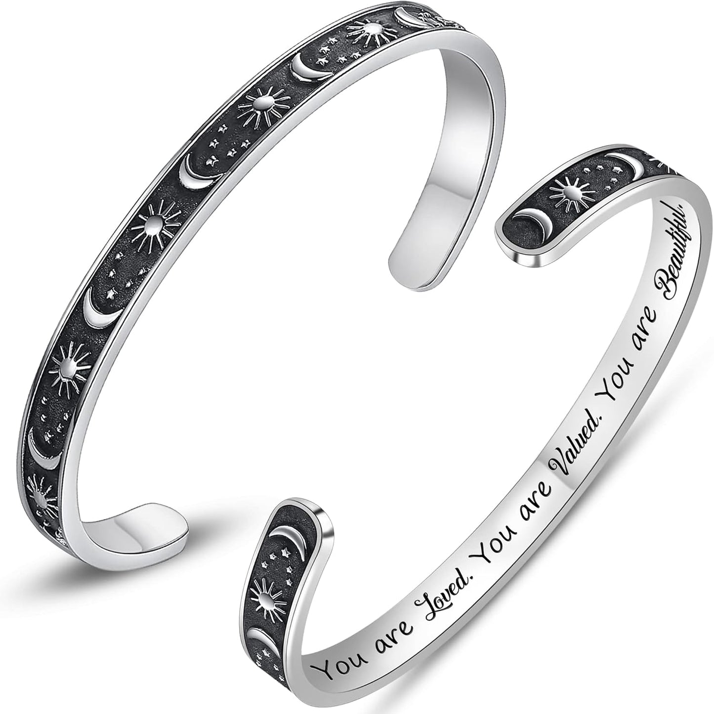 Btysun Inspirational Bracelets for Women - Thoughtful Gifts for Mother's Day, Graduation, and Birthdays - Personalized Cuff Bangles and Friendship Jewelry