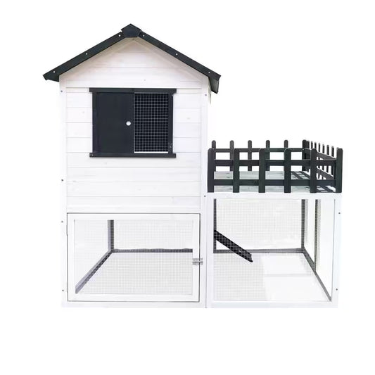 Elevated Wooden Chicken Coop for 1 to 3 Chickens - Inside The Bars