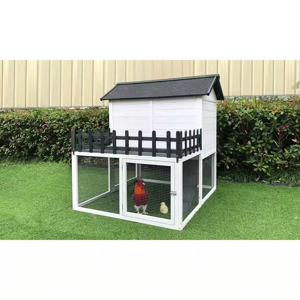 Elevated Wooden Chicken Coop for 1 to 3 Chickens - Inside The Bars
