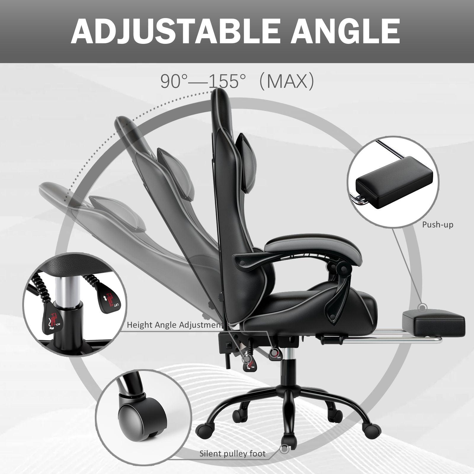 Ergonomic Gaming Chair for Adults with Adjustable Height - Inside The Bars