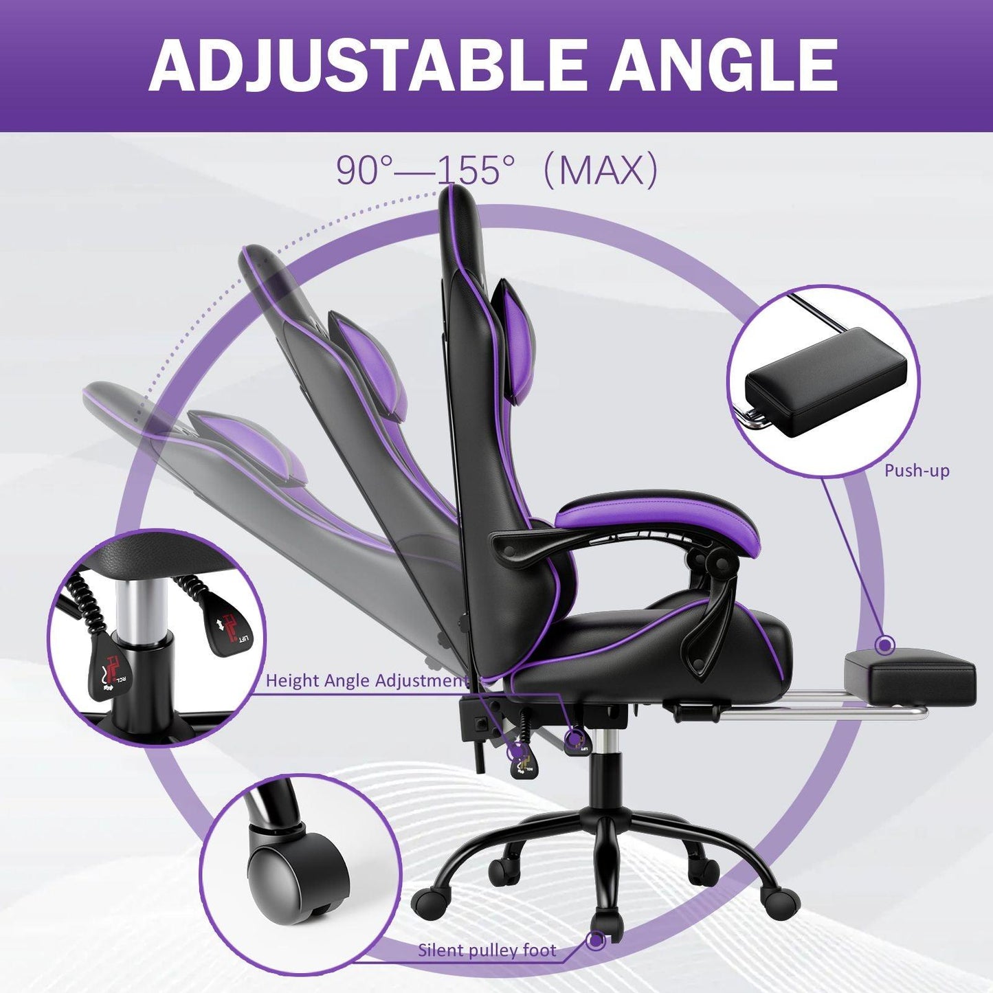 Ergonomic Gaming Chair for Adults with Adjustable Height - Inside The Bars