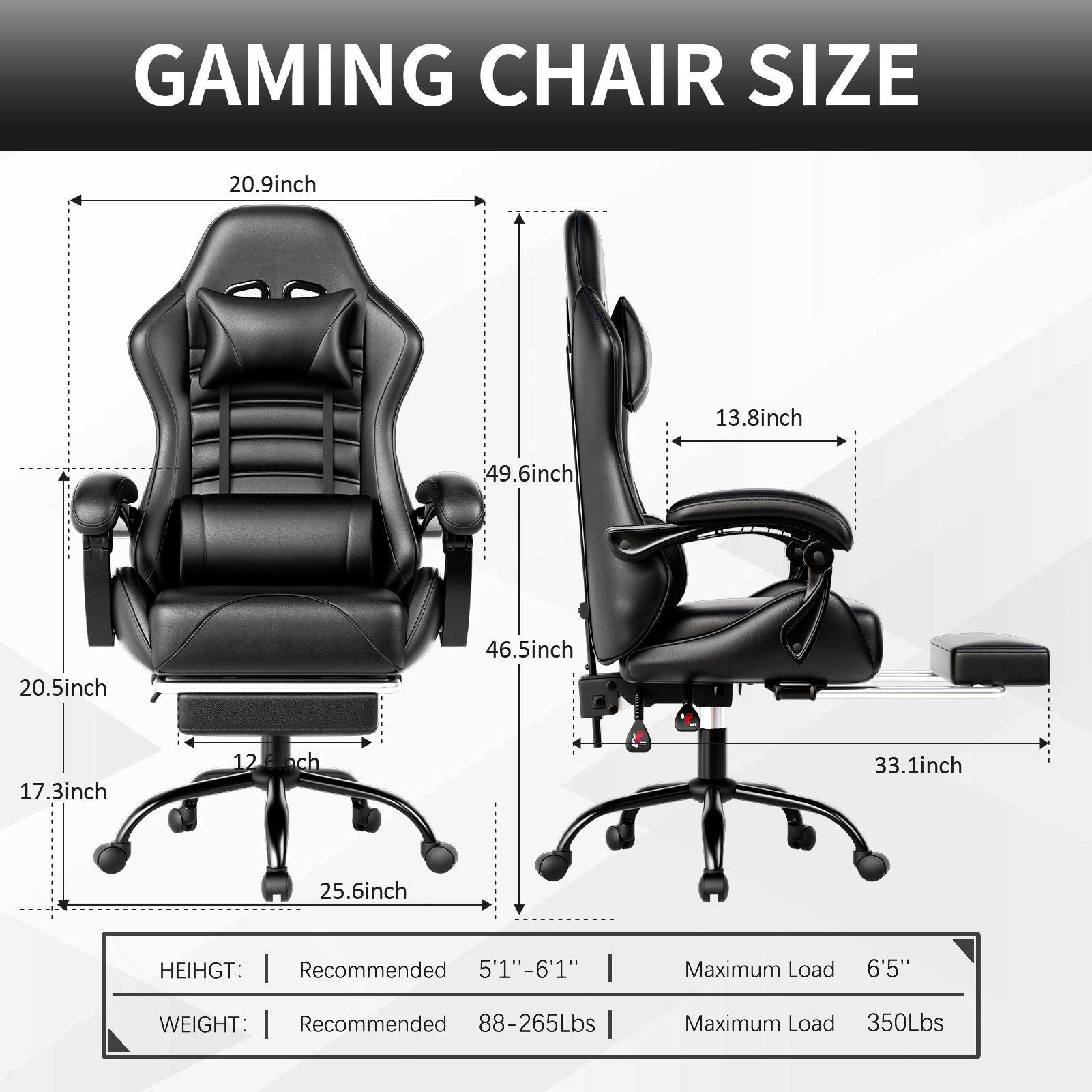Ergonomic Gaming Chair for Adults with Adjustable Height - Inside The Bars