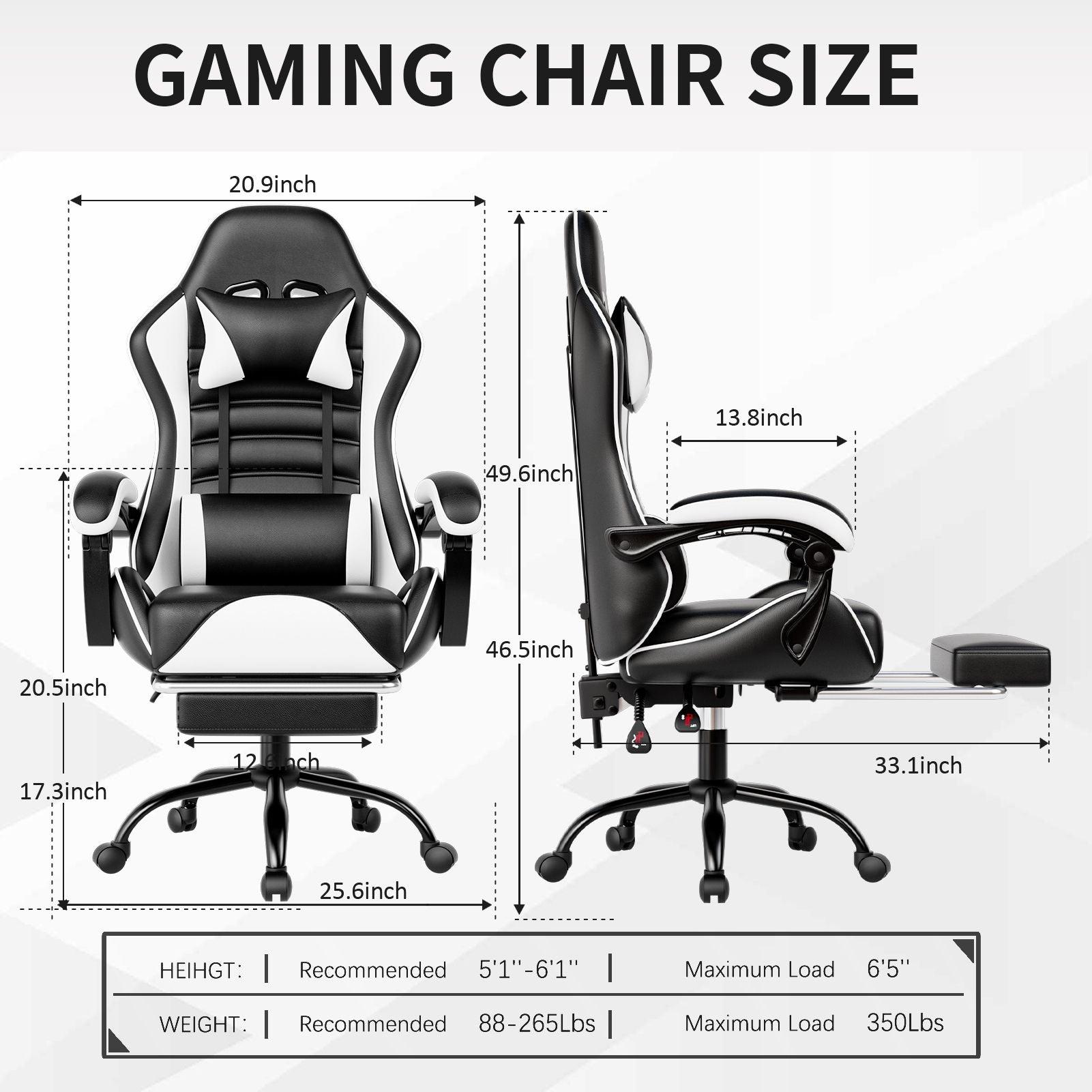 Ergonomic Gaming Chair for Adults with Adjustable Height - Inside The Bars