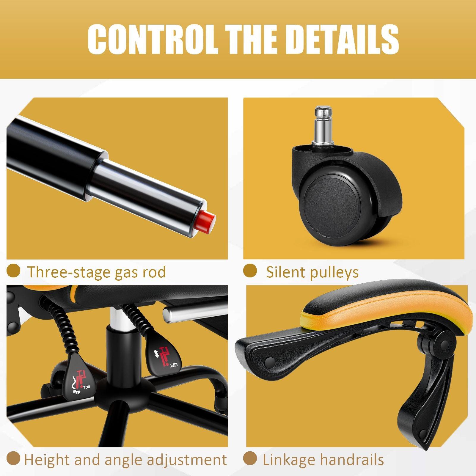 Ergonomic Gaming Chair for Adults with Adjustable Height - Inside The Bars