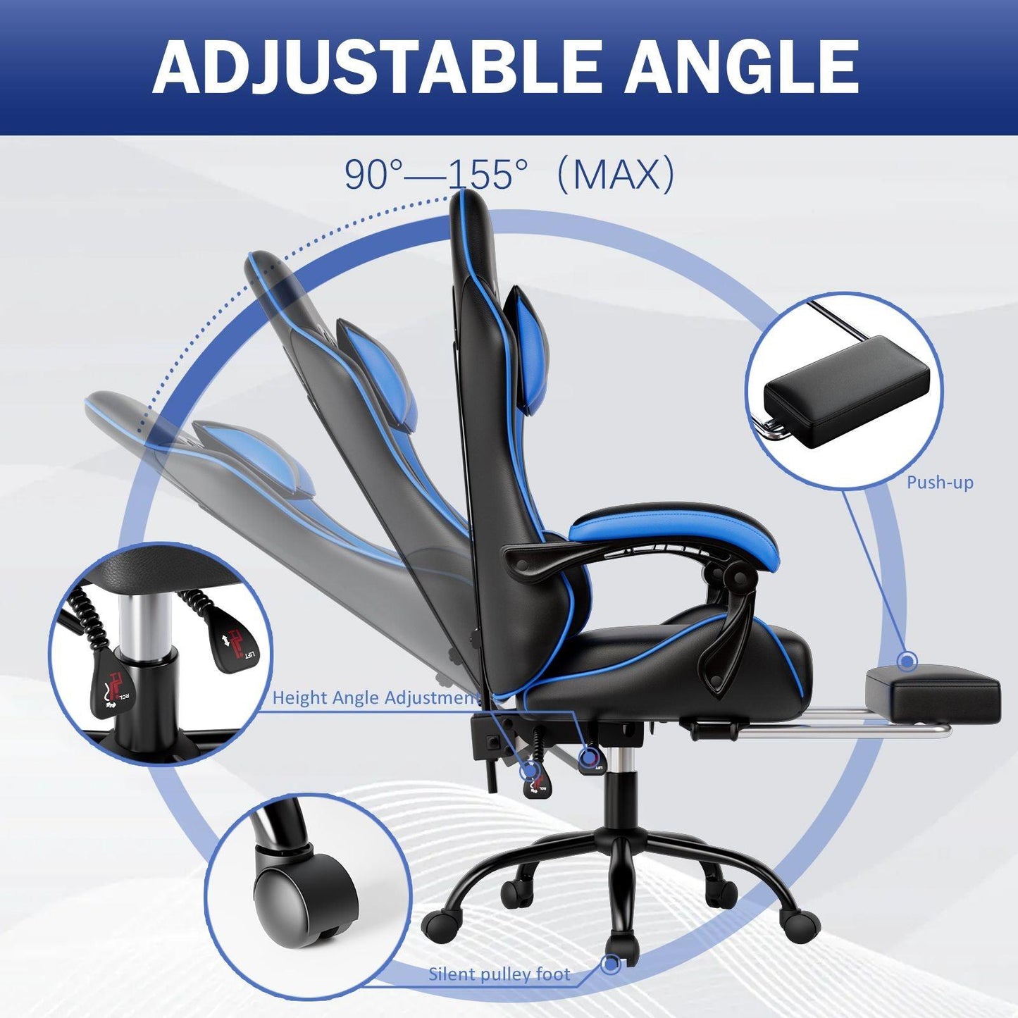 Ergonomic Gaming Chair for Adults with Adjustable Height - Inside The Bars