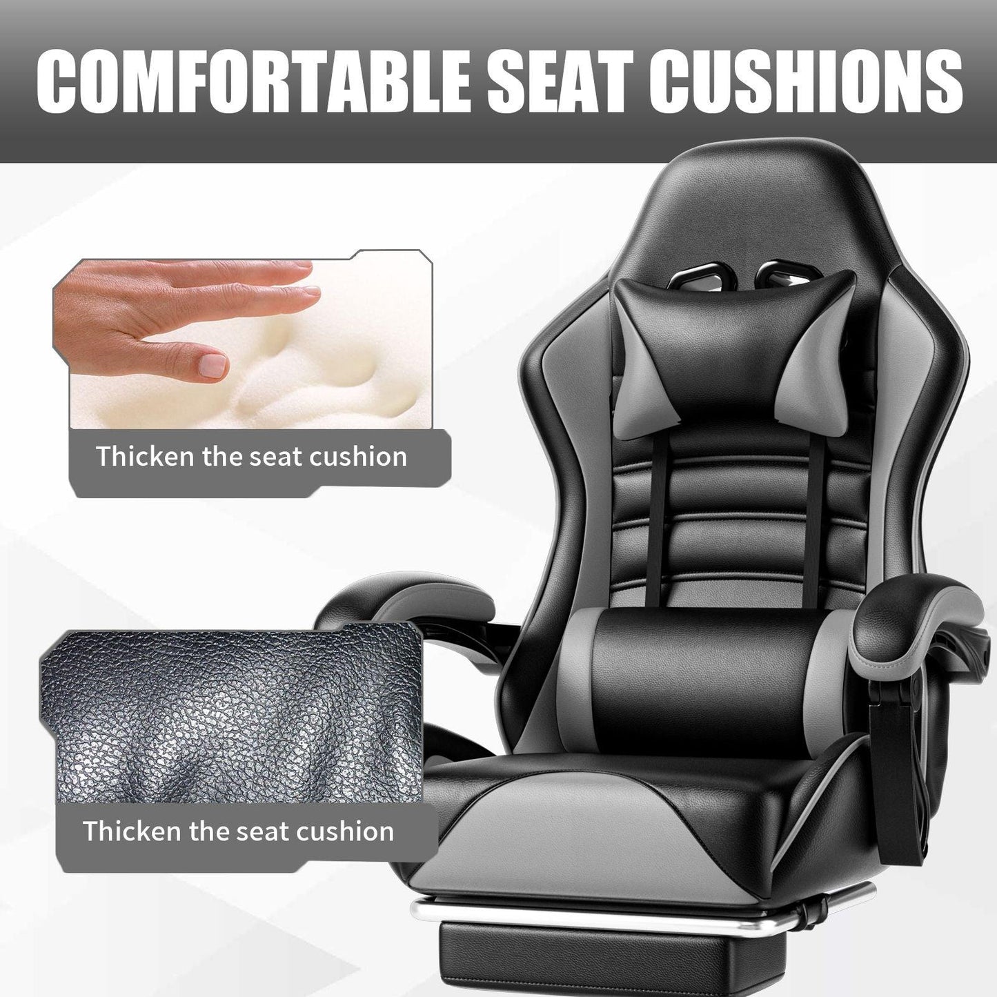 Ergonomic Gaming Chair for Adults with Adjustable Height - Inside The Bars