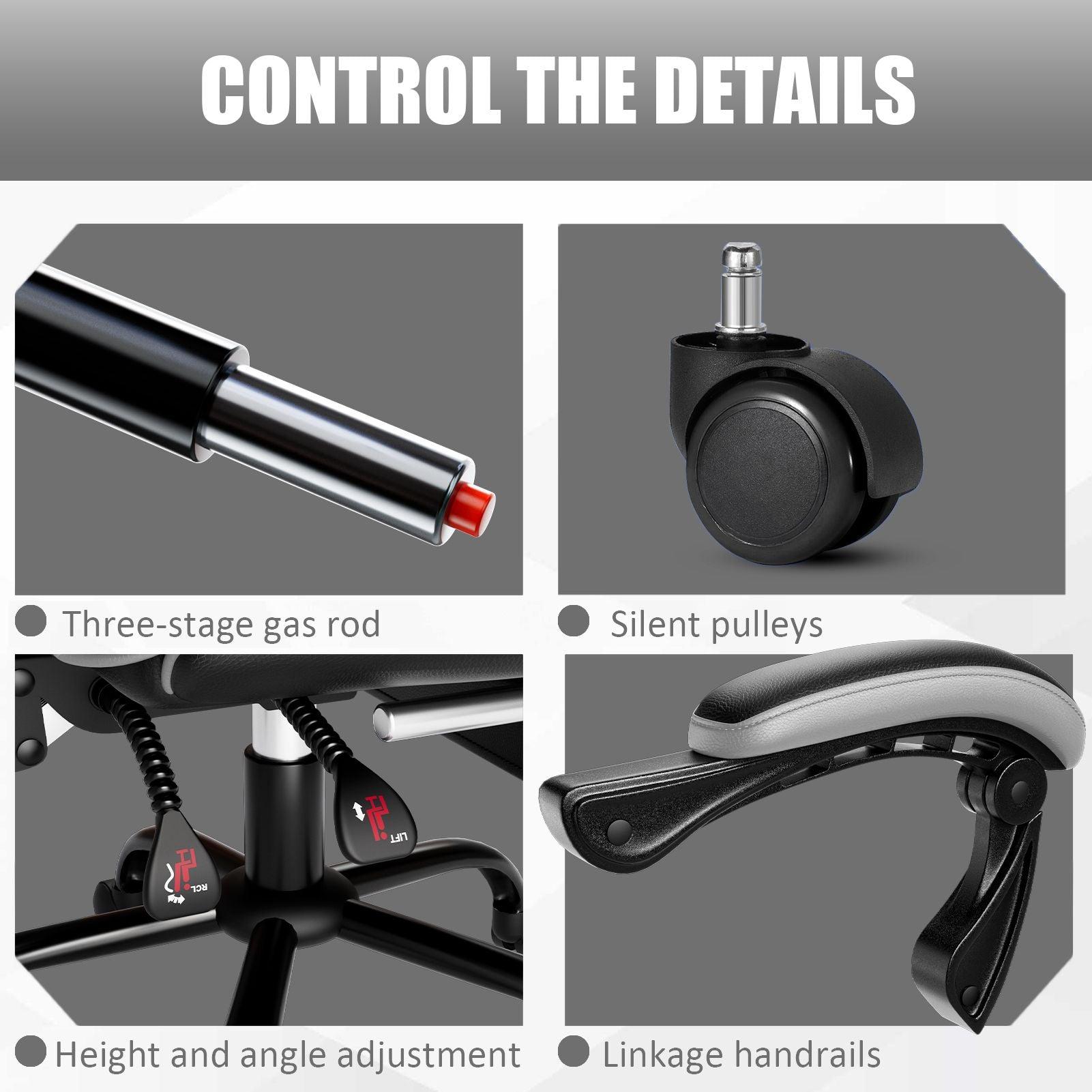 Ergonomic Gaming Chair for Adults with Adjustable Height - Inside The Bars